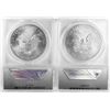 Image 2 : Lot of (2) 2010 $1 American Silver Eagle Coins ANACS MS70 First Release