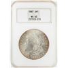 Image 1 : 1887 $1 Morgan Silver Dollar Coin NGC MS65
