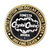Image 1 : .999 Silver Crystal Casino Aruba $10 Casino Limited Edition Gaming Token