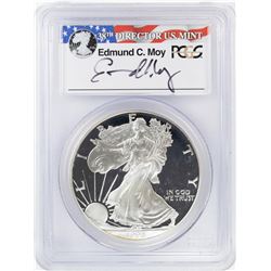 1998-P $1 Proof American Silver Eagle Coin PCGS PR69DCAM Moy Signature