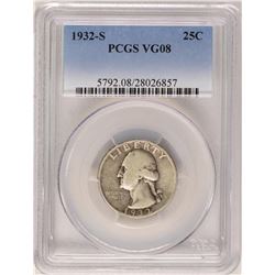 1932-S Washington Quarter Coin PCGS VG08