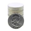 Image 1 : Roll of (20) 1957 Brilliant Uncirculated Franklin Half Dollar Coins