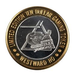 .999 Silver Westward Ho Casino Las Vegas $10 Casino Gaming Token Limited Edition