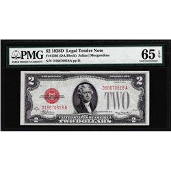 1928D $2 Legal Tender Note Fr.1505 PMG Gem Uncirculated 65EPQ