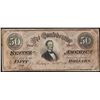 Image 1 : 1864 $50 Confederate States of America Note