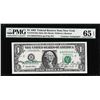 Image 1 : 1993 $1 Federal Reserve Note PMG Gem Uncirculated 65EPQ Dual Courtesy Autographs