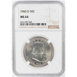 1960-D Franklin Half Dollar Coin NGC MS64