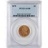 Image 1 : 1878 $3 Indian Princess Head Gold Coin PCGS AU58