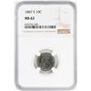 Image 1 : 1887-S Seated Liberty Dime Coin NGC MS62 Amazing Toning