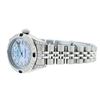 Image 4 : Rolex Ladies Stainless Steel Blue MOP Diamond Lugs & Sapphire Datejust Wristwatch