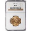 Image 1 : 1883 $10 Liberty Head Eagle Gold Coin NGC MS61