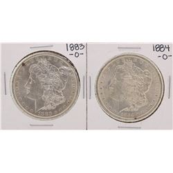 Lot of 1883-O & 1884-O $1 Morgan Silver Dollar Coins