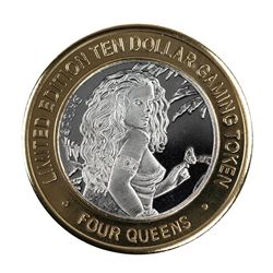 .999 Silver Four Queens Casino Hotel Las Vegas $10 Limited Edition Gaming Token