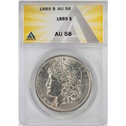 1889 $1 Morgan Silver Dollar Coin ANACS AU58