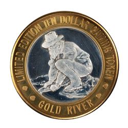.999 Fine Silver Gold River Laughlin, Nevada $10 Limited Edition Gaming Token