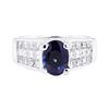 Image 2 : 18KT White Gold 3.30 ctw Sapphire and Diamond Ring