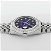 Image 8 : Rolex Mens Stainless Steel Blue Vignette 3 ctw Diamond Datejust 36MM Wristwatch