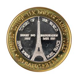 .999 Silver Stratosphere Las Vegas, Nevada $10 Casino Limited Edition Gaming Token