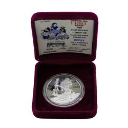 1987 Rarities Mint Disney Dopey 1oz Silver Proof Coin w/Box & COA