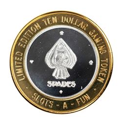 .999 Fine Silver Slots A Fun Casino Las Vegas, NV $10 Limited Edition Gaming Token