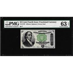 1863 50 Cent 4th Issue Fractional Currency Note Fr.1379 PMG Choice Uncirculated 63EPQ