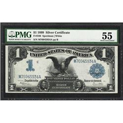 1899 $1 Black Eagle Silver Certificate Note Fr.236 PMG About Uncirculated 55