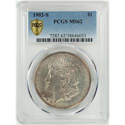 1902-S $1 Morgan Silver Dollar Coin PCGS MS62
