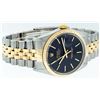 Image 2 : Rolex Mens Two Tone 14K Black Tapestry Index 36MM Datejust Wristwatch