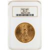 Image 1 : 1927 $20 St. Gaudens Double Eagle Gold Coin NGC MS61
