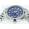 Image 5 : Rolex Mens Stainless Steel Blue Diamond & Sapphire Datejust Wristwatch