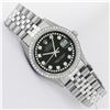 Image 3 : Rolex Mens Stainless Steel Black String Diamond 36MM Datejust Wristwatch