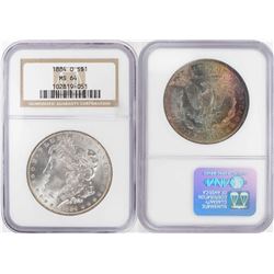 1884-O $1 Morgan Silver Dollar Coin NGC MS64 Amazing Toning