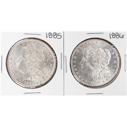 1885-1886 $1 Morgan Silver Dollar Coins