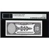 Image 2 : 1929 10 Unit American Bank Note Co. "Test Note" PMG Choice Uncirculated 63EPQ