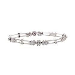 18KT White Gold 1.00 ctw Diamond Bracelet