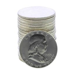 Roll of (20) 1953-D Brilliant Uncirculated Franklin Half Dollar Coins