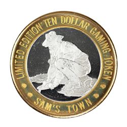 .999 Fine Silver Sam's Town Casino Las Vegas $10 Limited Edition Gaming Token