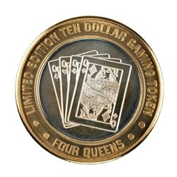 .999 Silver Four Queens Casino Hotel Las Vegas $10 Limited Edition Gaming Token