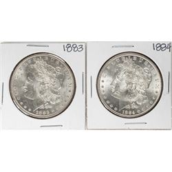 Lot of 1883-1884 $1 Morgan Silver Dollar Coins