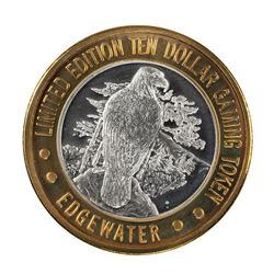 .999 Silver Edgewater Hotel & Casino Laughlin, NV $10 Limited Edition Gaming Token