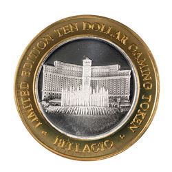 .999 Silver Bellagio Las Vegas, NV $10 Casino Limited Edition Gaming Token