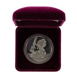 1987 Rarities Mint Disney Dopey 1oz Silver Proof Coin w/Box & COA