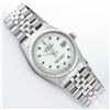 Image 4 : Rolex Mens Stainless Steel Mother Of Pearl Diamond & Ruby Datejust Wristwatch