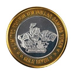 .999 Fine Silver Gold River Laughlin, Nevada $10 Limited Edition Gaming Token