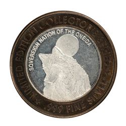 .999 Silver Oneida Bingo Green Bay, Wisconsin $10 Limited Edition Gaming Token