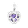 Image 2 : 18KT White Gold 1.78 ctw Tanzanite and Diamond Pendant