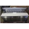 Image 3 : LOCATION #3. NEW 6' STAINLESS STEEL REFRIGERATED PREP TABLE
