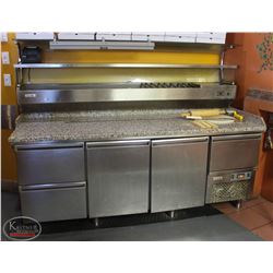 LOCATION #1. FRIULINOX GRANITE TOP PIZZA PREP TABLE W/
