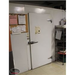 LOCATION #1. MCKINLEY AND TAYLOR 4.75'X10' WALK-IN COOLER WITH