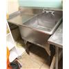 Image 1 : LOCATION #1. STAINLESS STEEL SINGLE WELL SINK W/ FAUCET & LEFT